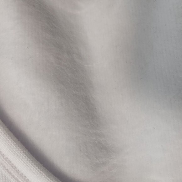 Thick White V-Neck Velvet Sweater X-Large - Picture 3 of 3